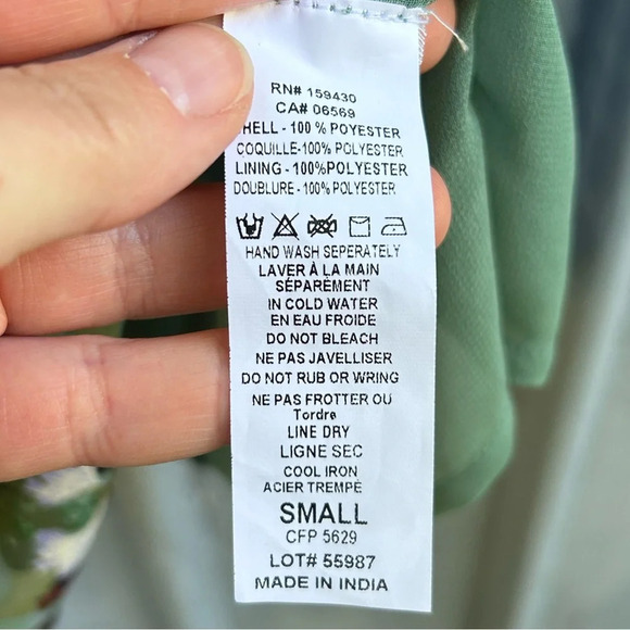 Elan Green Orchid Mini Dress, BNWT,  size Small - Picture 11 of 11